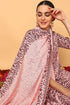 Plus Size Pink Silk Blend Floral Printed Straight Style Suit Set